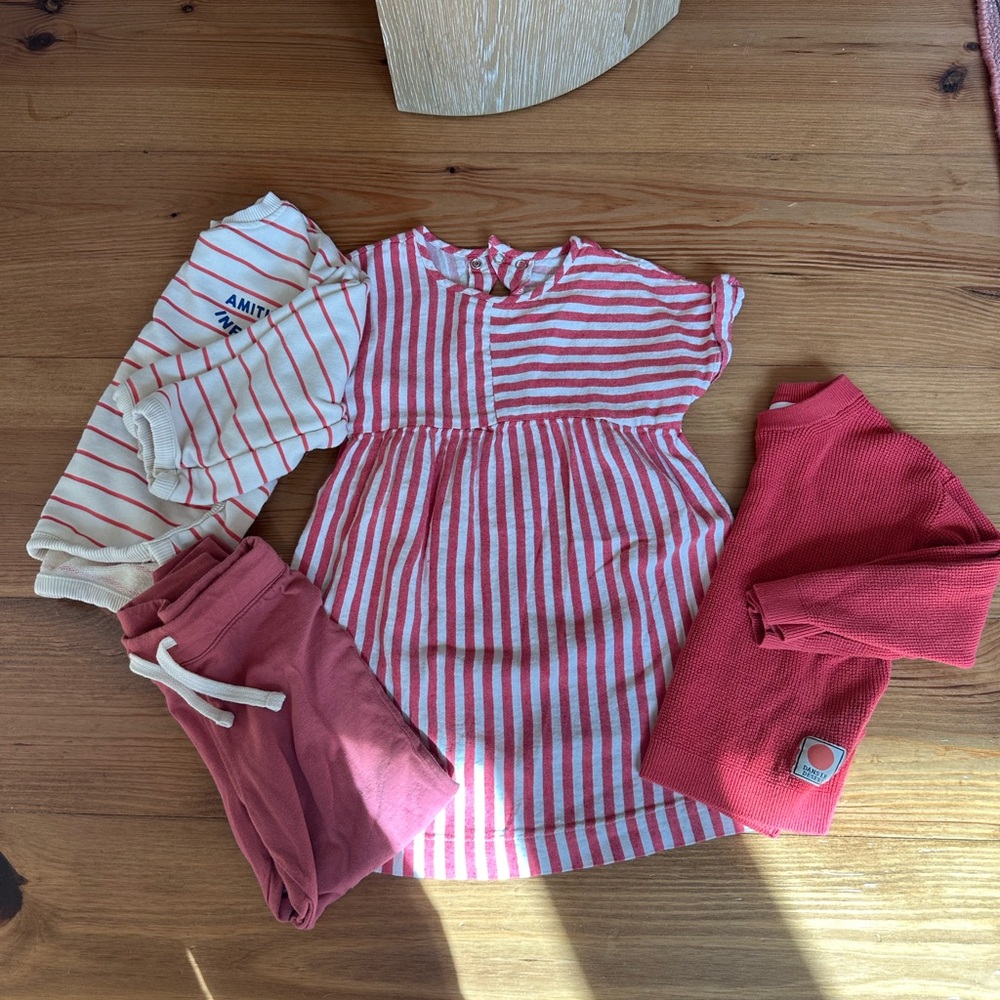 Red and White girls set
